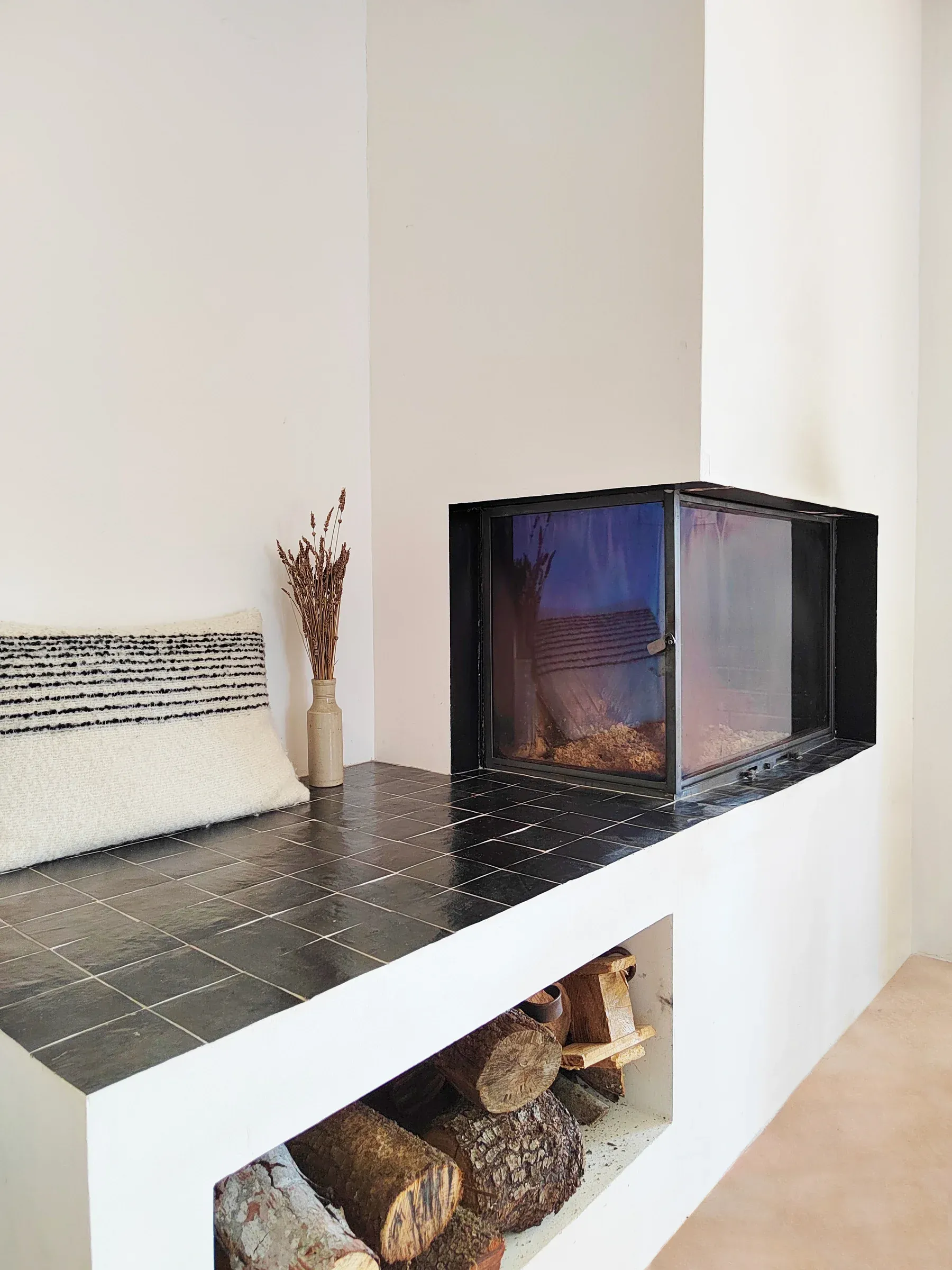 projet architecture interieure eoures insert et banquette zellige