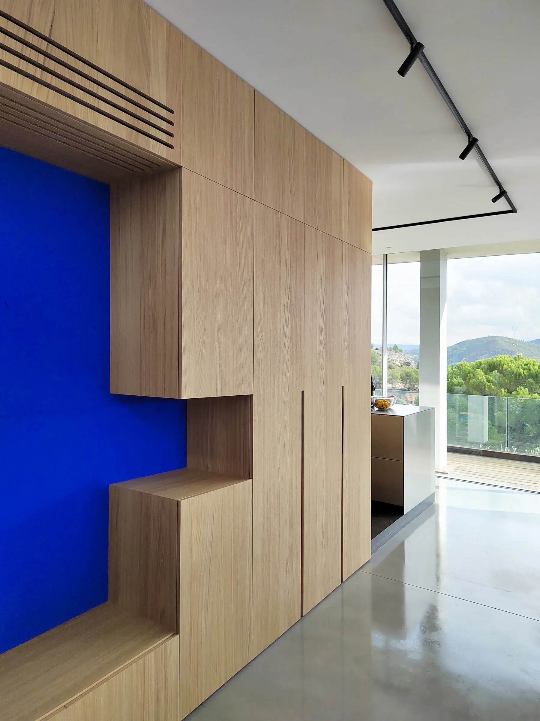 renovation maison lascours niche bleu klein placards sur mesures en chene